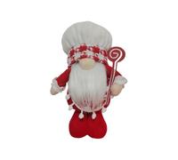 Noel, nain sans visage de 24,9 cm - Décorations en peluche qui tient un bâton d'acide | Pour étagère intérieure, manteau de cheminée, rebord de fenêtre, salon, chambre à coucher