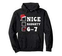Noël Nice Naughty 67 Meme Funny Alpha Slang Brainrot Sweat à Capuche