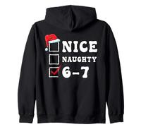 Noël Nice Naughty 67 Meme Funny Alpha Slang Brainrot Sweat à Capuche