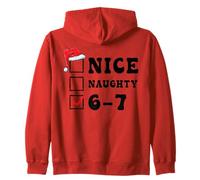 Noël Nice Naughty 67 Meme Funny Alpha Slang Brainrot Sweat à Capuche