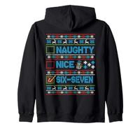 Noël Nice Naughty 67 Meme Six Seven Ugly Sweater Pajama Sweat à Capuche