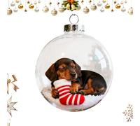 Noël - Pendentif Transparent Boules de Chien pour Arbre - Pour Centre Commercial, Chambre, Fenêtre, Magasin, Maison, Fête, Festival