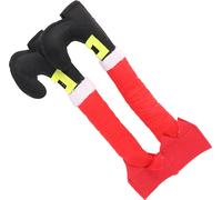 Noël Père Noël Jambes de lutin Pl��schgef��é avec chaussures Arbre décoration ornementale
