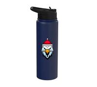 Noël pixelisé en forme d'aigle - Funny Eagle Xmas Stainless Steel Insulated Water Bottle