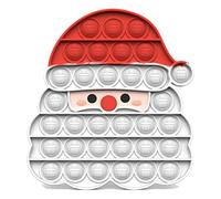 通用 Noël Pop Push Bubble Fidget Toys-Thème de Noël Push Pop Bubble Sensory Fidget Toy-Anti Stress Jouets sensoriels en Silicone-Cadeau de Noël pour Enfants et Adultes (père Noël A)