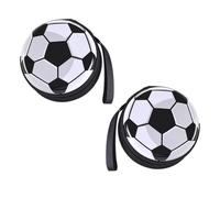 Noël Porte-monnaie à Fermeture Éclair Ballon de Football 2pcs en Tinplate | Hard Shell, Surface Lisse, Forme Ronde, pour École et Casier, Webbing Fabric, Kids