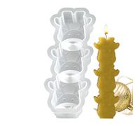 Noël pour résine | Moule à 3 cavités avec le Père Noël Arbre élan | Équipement d'Artisans pour Cire Savon Craie Argile Chocolat | Décoration pour la Maison Projets Artistiques Doux
