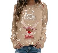 Noel Pull Moche Femme Sweat Grande Taille Multicolore À Capuche Noël Christmas Tenue Sweater Mode Sweatshirt De pour Mochi Col Rond Personnalisé