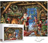 Noël Puzzle 1314 Pièces Adultes, 5D DIY Puzzle Thème Couleur Puzzles, Jigsaw Jeu éducatif Effrayant, Ddifficile pour Adultes avec Emballage Cadeau for Decoration Chambre Murale, Cadeau Homme, Model78