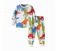 Noël Pyjama Garçons Enfant en Bas Âge pour Pyjama Garçon Enfants Dinosaure De Nuit De Vêtements De Nuit À Manches Longues Pjs Ensembles de Pyjama Taille 2-3 Ans 3T Cadeaux de Thanksgiving