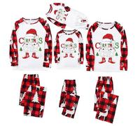 Noël Pyjama Noel Famille Hiver avec Imprimé Ensembles de Pyjama Chaud Bébé Pyjamas Famille Manches Longues Enfant Pyjamas Familles 2025 Assorti Couple Homme Fille