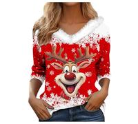 Noel Rigolo,Tee-Shirts Polyvalents Hiver en Polaire Douce avec imprimé Festif et Coupe Confort pour activités Quotidiennes idéal Les Moments cocooning fêtes