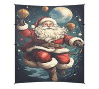 NoëL Santa Clause Tente de Plage Facile à Monter,Abri Solaire pour Le Camping avec Sacs de Sable,Pelles à Sable pour Les Pique Niques en Plein Air