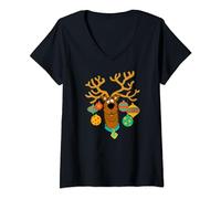 Noël Scooby Doo Christmas Reindeer T-Shirt avec Col en V