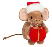 Noël Souris Avec Cadeau Par Teddy Hermann - Peluche - 11cm - 94621