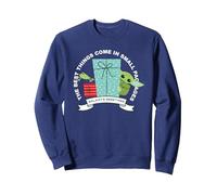 Noël Star Wars The Mandalorian Galaxy's Greetings Sweatshirt, Unisexe pour Adultes, Bleu Marine, M