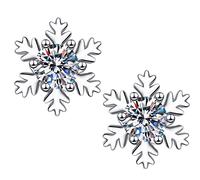 Noël Style féminin Personnalité Flocon de neige Hiver Boucles d'oreilles Diamant Mauvais regard Boucles d'oreilles pour, taille unique, Alliage de cuivre, Pas de pierre précieuse