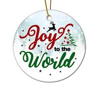 Noël Suspension Joie Au Monde Arbre De Noël Ornements Porcelaine Artisanat pour Famille Vacances Magasins
