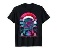 Noël Synthwave Escrime Casque Épée Escrimeur T-Shirt