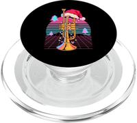 Noël Synthwave Trompette Trompettiste PopSockets PopGrip pour MagSafe