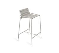 Noel Tabouret de Bar Acier Inoxydable/ Gris Laine Bas