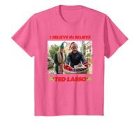 Noël Ted Lasso I Believe in Believe T-Shirt, Enfant, Rose Chiné, 2 Ans