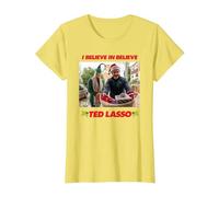 Noël Ted Lasso I Believe in Believe T-Shirt, Femme, Citron, M