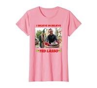 Noël Ted Lasso I Believe in Believe T-Shirt, Femme, Rose, M