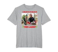 Noël Ted Lasso I Believe in Believe T-Shirt, Homme Grandes Tailles, Gris Chiné, 4X Tall
