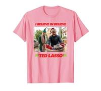Noël Ted Lasso I Believe in Believe T-Shirt, Homme, Rose, XXL