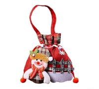 Noël Tissu Santa Sacks 22x19cm avec Festive | Fabriqué en pour tissu pour robuste N'utilisez pour ranger bonbons et petits cadeaux Décoratif pour fêtes