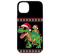 Noël Tortue de Mer T-Rex Dinosaure Tyrannosaure Rex Tortues Coque pour iPhone 14 Plus