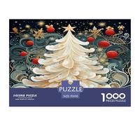 Noël Tree New Year's Gift Puzzle Amusant Jeu De Société Adulte Activités Familiales Stimulantes 1000 Stukjes Plantee Casse-tête Qualité Premium pour Adultes 70x50cm/1000pcs
