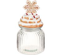 Noël Verre à biscuits Flocon de neige Bonbonnière H20cm
