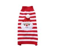 Noël Vêtements pour Animaux de Compagnie Chien Costume Pull Tenues Rayé Père Elk VêtementsVêtements sans Manches Chats Renne Sweat à Capuche Tricots Stripe
