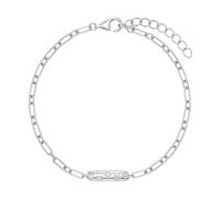 Noelani - Bracelet pour Femme en Argent 925 - avec Zircone - Pendentif en Forme de Barre - NOE-B0014