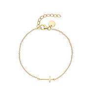 Noelani - Bracelet pour Femme en Argent 925 - Pendentif en Forme de Croix
