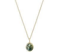 Noelani - Collier pour Femme en Argent 925 - Plaqué Or/Doré - avec Agate - NOE-N0025