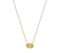 Noelani - Collier pour Femme en Argent 925 - Plaqué Or/Doré - Pendentif en Forme d'Hexagone - NOE-N0022