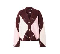 Noella Cardigan 'Laiana' rose / lie de vin / blanc, Taille XS-S