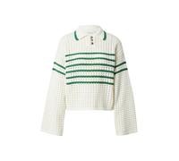 Noella Pull-over 'Leen' vert / blanc, Taille L-XL