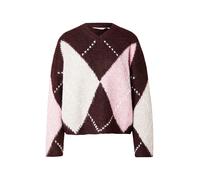 Noella Pull-over oversize 'Lai' beige / rose / bourgogne, Taille XS-S