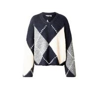 Noella Pull-over oversize 'Lai' crème / bleu marine / gris chiné / blanc, Taille XS-S