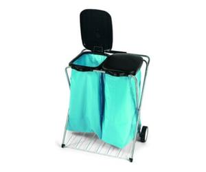 Nölle Nölle Collecteur de déchets 2x120 l chariot avec couvercle noir Quantité:1