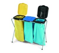 Nölle Nölle Collecteur de déchets 3x120 l avec couvercle jaune/bleu/noir Quantité:1