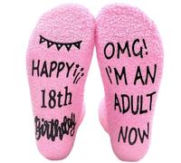 NOEMIN Cadeaux d'anniversaire pour femmes - 18e anniversaire, chaussettes chaudes et moelleuses, chaussette fantaisie amusantes, cadeaux pour mamans