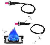 Noenaeni Lot de 2 allumeurs piézoélectriques universels de rechange pour barbecue avec bouton poussoir d'allumage pour Weber Genesis, Charbroil & Green Mountain, cheminée à gaz, four