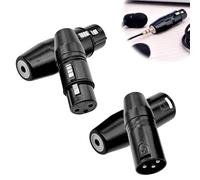 Noenaeni Lot de 4 adaptateurs de microphone 3,5 mm vers XLR pour Rode, mini-jack stéréo TRS femelle 3,5 mm vers XLR mâle à 3 broches, convertisseur audio pour micros, mixeurs, caméscopes