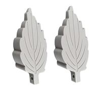 NOENNULL 2 Pièces Butoir de Porte Robuste en Forme de Feuille, Cale de Porte Antidérapante, sans Installation de Perçage, Ensemble de Butées de pour la Maison, Protégez Vos (Grise)