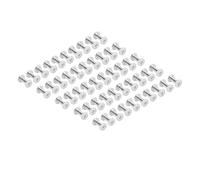 NOENNULL 50 Ensembles de Rivets à Tête Ronde Plate en Acier Inoxydable avec Vis, 5x12x9.5mm pour Vêtements Artisanaux en Cuir, Matériau en Alliage, Facile à Utiliser